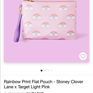 Rainbow flat pouch Stoney clover for target